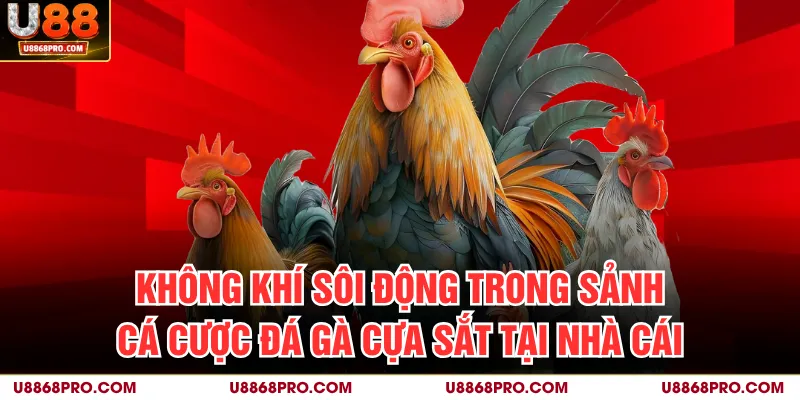 Không khí sôi động trong sảnh cá cược đá gà cựa sắt tại nhà cái